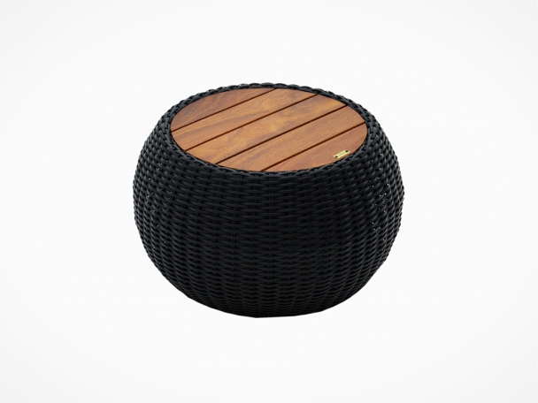 Mesa lateral Lua (tampo de madeira)